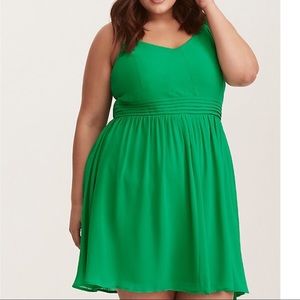 Green Chiffon Dress Torrid